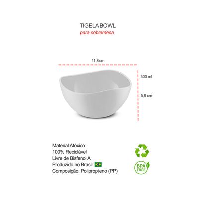 Tigela Bowl Jogo de Sobremesa Cremeira Pote Preto 6un