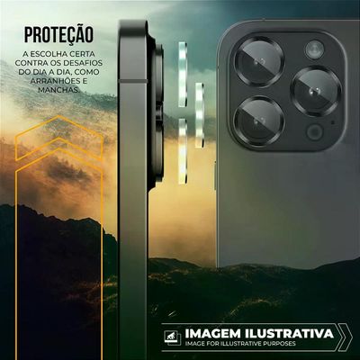 Protetor de Lente para iPhone 17 - Survivor - Transparente com molde aplicador - Frame para câmera - Gshield
