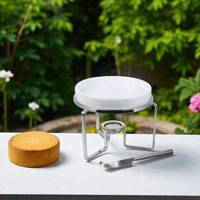 Rechaud para queijo brie em cerâmica com faca em aço inox Fracalanza 15cm