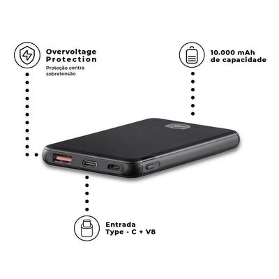 Carregador Portátil Powerfast - 10.000Mah - Gshield