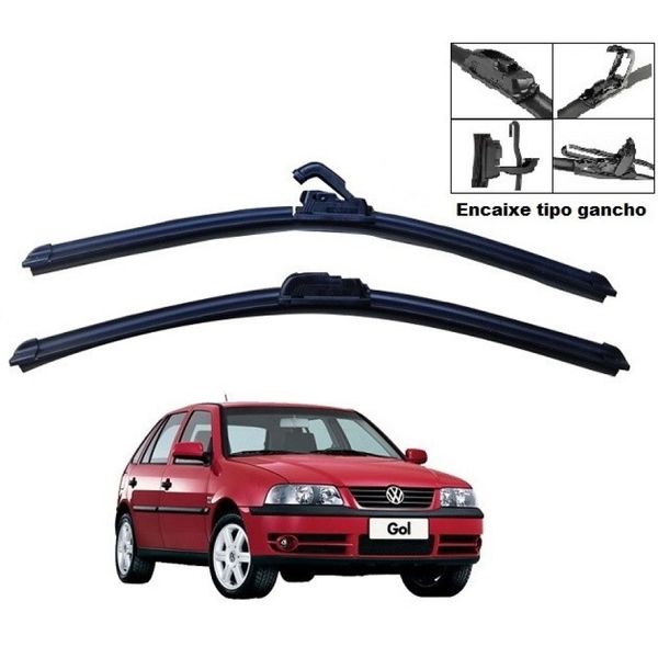 Kit Palheta Limpador Parabrisa Para-brisa Dianteiro Volkswagen Gol G3 Kit Palheta Limpador Parabrisa Para-brisa Dianteiro Volkswagen Gol G3