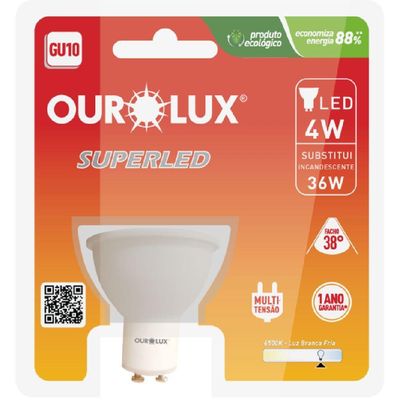 Lâmpada Superled Gu10 4 Watts Bivolt 6500k - 20072 - Ourolux Lâmpada Superled Gu10 4w Bivolts 6500k - 20072 - Ourolux