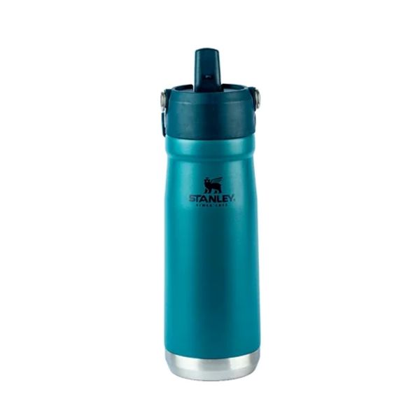 GARRAFA STANLEY TÉRMICA FLIP STRAW AZUL LAGOON COM TAMPA 651ML 08080-01
