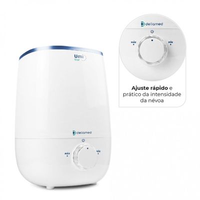 Umidificador de Ar Ultrassônico 3,4 Litros Umi Star Dellamed Branco / Bivolt