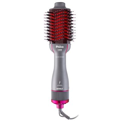 Escova Secadora Philco Advance 4 em 1, 1300 Watts, Bivolt Manual - PES25SR Cinza/Rosa / Bivolt