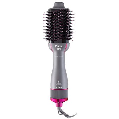 Escova Secadora Philco Advance 4 em 1, 1300 Watts, Bivolt Manual - PES25SR Cinza/Rosa / Bivolt