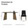 Conjunto Sala De Jantar Tampo De Madeira 4 Cadeiras Rustic/preto/oxford Tulum Madesa