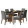 Conjunto Sala De Jantar Tampo De Vidro 6 Cadeiras Rustic/preto/silver Amalfi Madesa