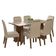 Conjunto Sala De Jantar Tampo De Vidro 6 Cadeiras Rustic/crema/imperial Madrid Madesa