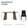 Conjunto Sala De Jantar Tampo De Madeira 6 Cadeiras Rustic/oxford Leon Madesa