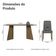 Conjunto Sala De Jantar Tampo De Madeira 6 Cadeiras Rustic/cinza/silver Leon Madesa