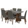 Conjunto Sala De Jantar Tampo De Madeira 6 Cadeiras Rustic/cinza/silver Leon Madesa