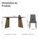 Conjunto Sala De Jantar Tampo De Madeira 6 Cadeiras Rustic/silver Soho Madesa