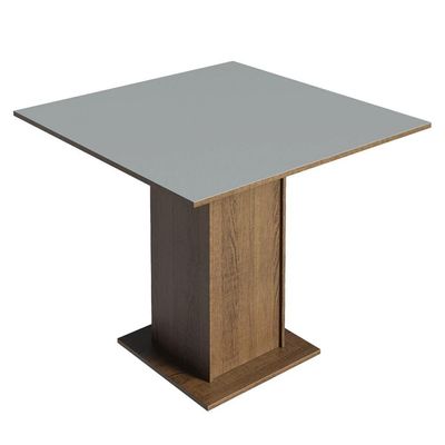 Conjunto Sala De Jantar Tampo De Madeira 4 Cadeiras Rustic/cinza/silver Aspen Madesa