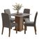Conjunto Sala De Jantar Tampo De Madeira 4 Cadeiras Rustic/cinza/silver Aspen Madesa