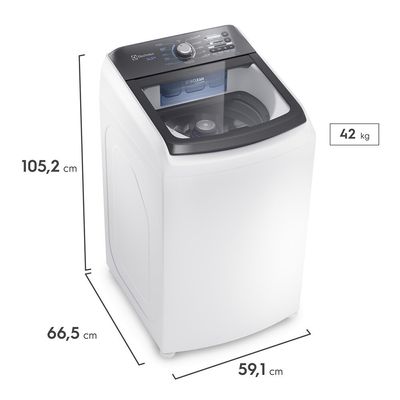 Máquina de Lavar 14,5 kg JeteClean com Cesto Inox LEE15 Electrolux Branco / 220V