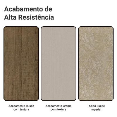 Conjunto Sala De Jantar Tampo De Madeira 4 Cadeiras Rustic/crema/imperial Aspen Madesa