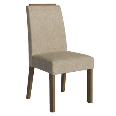 Conjunto Sala De Jantar Tampo De Vidro 4 Cadeiras Rustic/crema/imperial Sines Madesa