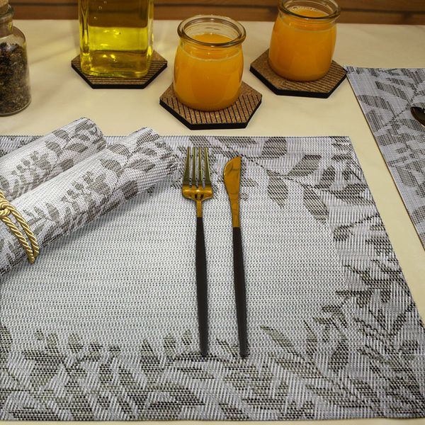 4  Jogo Americano Mesa Posta Luxo Restaurante St Folha Cz