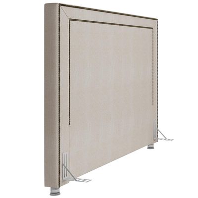 Cabeceira Cama Box Casal 140 cm P05 Berlim Linho Creme - Lyam Decor