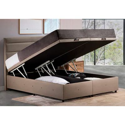 Base para Cama Box Casal Queen com Baú S. Design para Colchão de 158 cm - 1600 Marrom