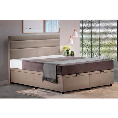 Base para Cama Box Casal Queen com Baú S. Design para Colchão de 158 cm - 1600 Marrom
