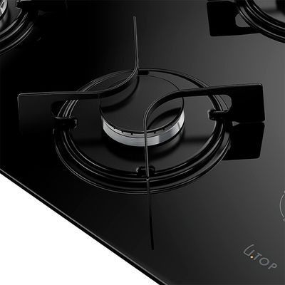 Cooktop a Gás 04 Bocas Atlas U.Top Mesa de Vidro Atlas Preto / Bivolt