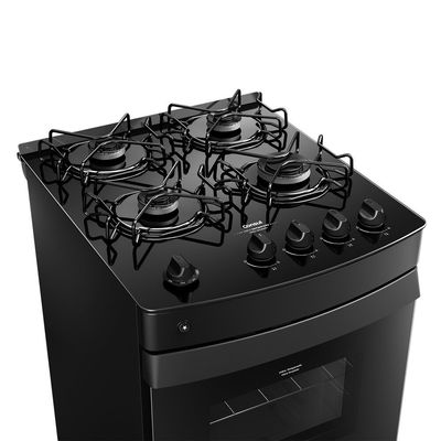 Fogão a Gás Consul 4 Bocas com Mesa de Vidro, Preto CFO4VCE Preto / Bivolt