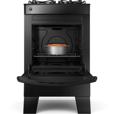 Fogão a Gás Consul 4 Bocas com Mesa de Vidro, Preto CFO4VCE Preto / Bivolt