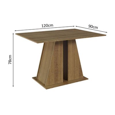 Conjunto Sala De Jantar Mesa Tampo De Madeira 4 Cadeiras Rustic/bege Sophie Madesa