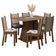Conjunto Sala De Jantar Mesa Tampo De Madeira 6 Cadeiras Rustic/hibiscos Wendy Madesa