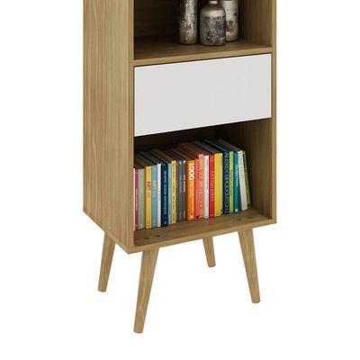 Estante Com 1 Gaveta Multimóveis Cr25009 Natural/Off White
