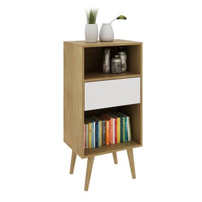 Estante Com 1 Gaveta Multimóveis Cr25009 Natural/Off White