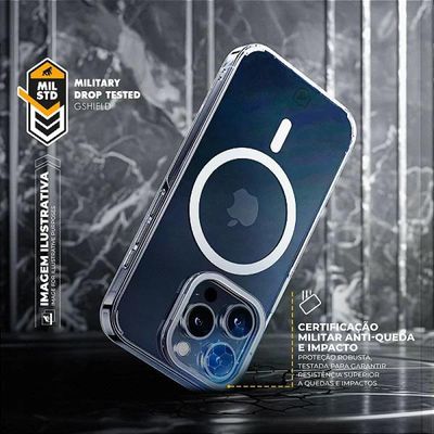 Capa para iPhone 14 - MagSafe Crystal Armor Stand  Gshield