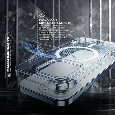 Capa para iPhone 14 - MagSafe Crystal Armor Stand  Gshield