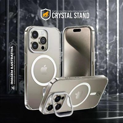 Capa para iPhone 14 - MagSafe Crystal Armor Stand  Gshield