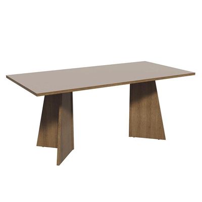 Conjunto Sala De Jantar Tampo De Madeira 6 Cadeiras Rustic/crema/imperial York Madesa