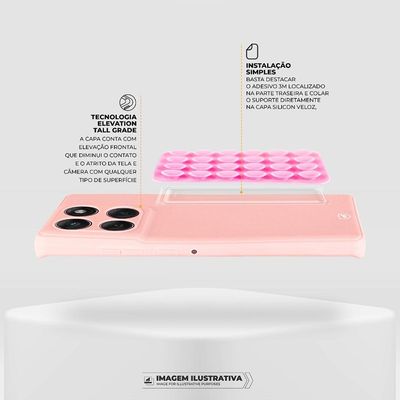 Capa Silicon Veloz para Samsung Galaxy A16 5G + Ventosa - Rosa - Gshield
