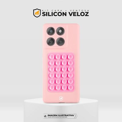 Capa Silicon Veloz para Samsung Galaxy A16 5G + Ventosa - Rosa - Gshield