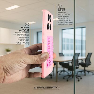 Capa Silicon Veloz para Samsung Galaxy A16 5G + Ventosa - Rosa - Gshield