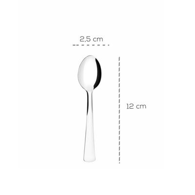 Colher para Cafe Pequena Conjunto Talheres Inox 6un