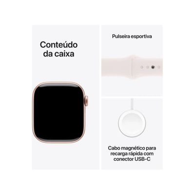 Apple Watch Series 10 (GPS 46 mm) Caixa Ouro Rosa em Alumínio com