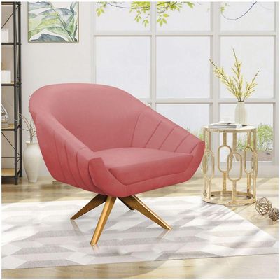 Kit 01 Namoradeira 02 Lugares E 02 Poltronas Giovana Suede Rose