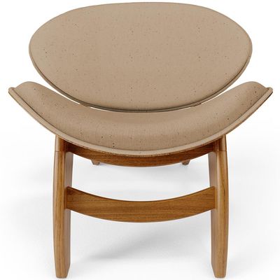 Kit 4 Poltronas Decorativa Orgânica Sala Living Kadosh L02 Linho Bege Escuro - Lyam Decor