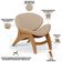 Poltrona Decorativa Orgânica Sala Living Kadosh L02 Linho Bege Escuro - Lyam Decor