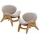 Kit 2 Poltronas Decorativa Orgânica Sala Living Kadosh L02 Bouclê Creme - Lyam Decor