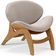 Poltrona Decorativa Orgânica Sala Living Kadosh L02 Bouclê Creme - Lyam Decor