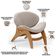Poltrona Decorativa Orgânica Sala Living Kadosh L02 Bouclê Creme - Lyam Decor