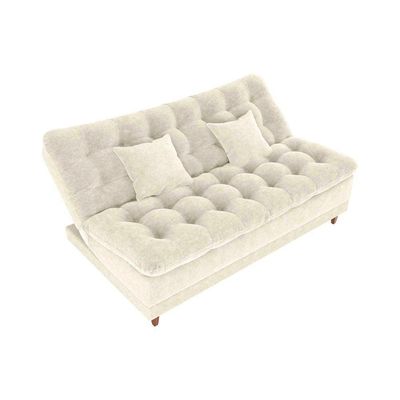 Sofá Cama 3 Lugares Casal Confortável 1,85 Larg Duda Matrix Boucle Bege