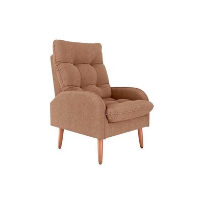 Poltrona Para Descanço Confortável Premium Nantes Matrix Boucle Marrom
